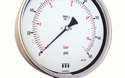 160mm (6″) All SS Process Pressure Gauge DIN Case