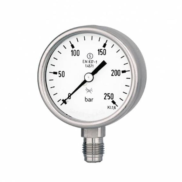 63mm (2.5″) All SS Safety Pattern Pressure Gauge DIN 1 63mm All SS Safety Pattern Pressure Gauge DIN