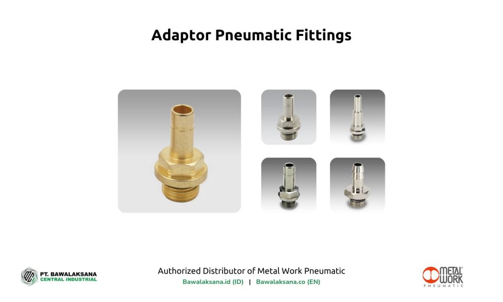 The Best Types of Pneumatic Fittings and Their Functions for Industrial Automation 9 Adapter/Reducer Pneumatic Fittings by Bawalaksana.id - Authorized Distributor of Pneumatic Equipment from Metal Work