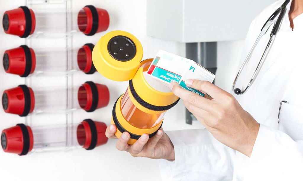 Vacuum Tube Transportation System - Courtesy Air-Log (dot) com. A pneumatic tube device for logistics transportation in a modern hospital.