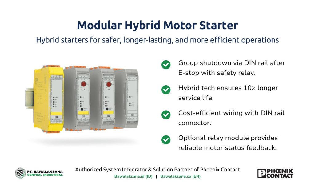 Modular Hybrid Motor Starter - Bawalaksana ID - Modular Hybrid type motor starter contactor.